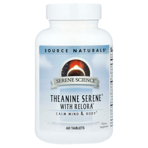Source Naturals, Serene Science®, Theanine Serene® с Relora®, 60 таблеток
