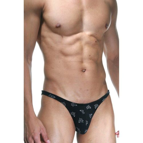 Трусы мужские слипы черные с принтом DARKZONE DZN6420