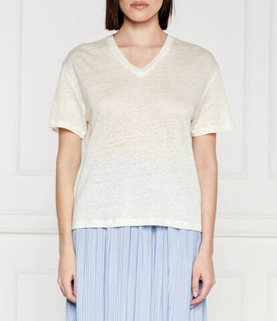 Льняная футболка saeli Sams\u00f8e Sams\u00f8e - экрю(F24100140)