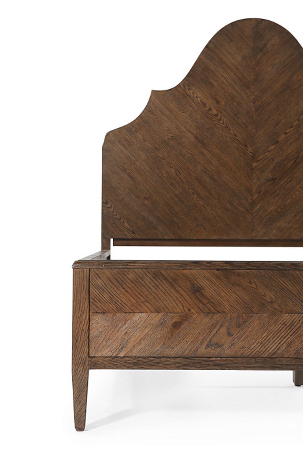 Кровать с деревянным изголовьем "Нова"