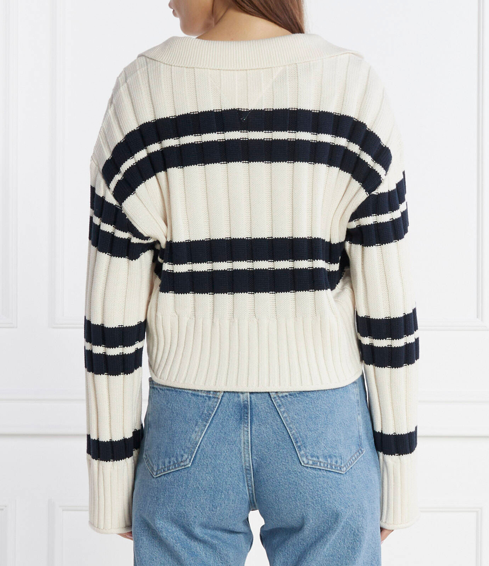 Свитер STRIPE EXT Tommy Jeans - экрю(DW0DW17321)