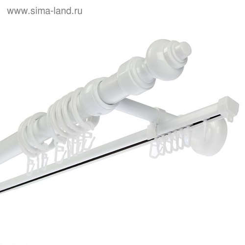 Карниз с U-шиной белый с пластиком 200см