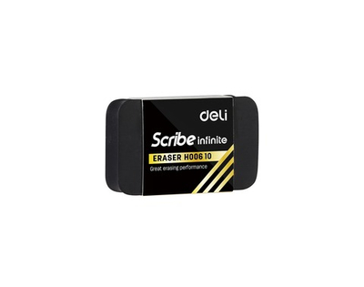 Ластик Deli Scribe Infinite 30х11х46мм черный EH00610