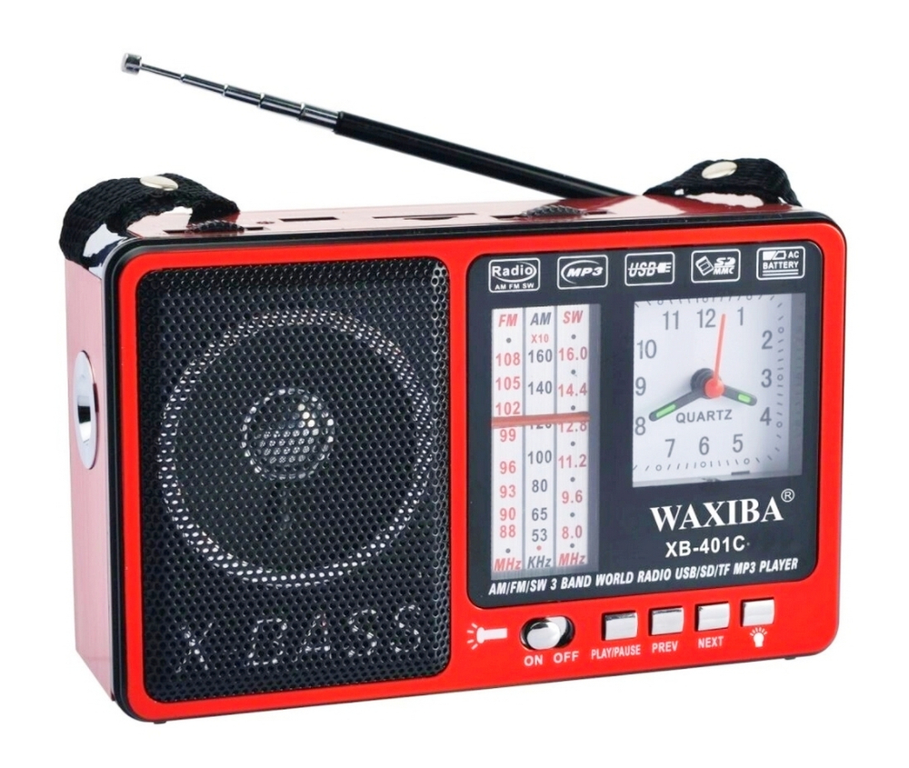 Радиоприемник с MP3 плеером +часы Waxiba XB-401C