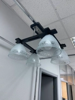 Люстра потолочная LOTER  E27*4*60W черный, хром