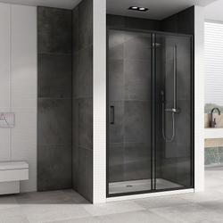 Душевая дверь Abber Schwarzer Diamant 150 AG30150B5 профиль Черный стекло прозрачное