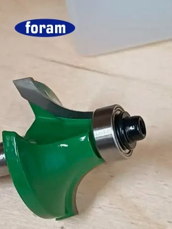 Фреза кромочная калевочная, FORAM, R3, хвостовик 8мм, подшипник 12,7мм