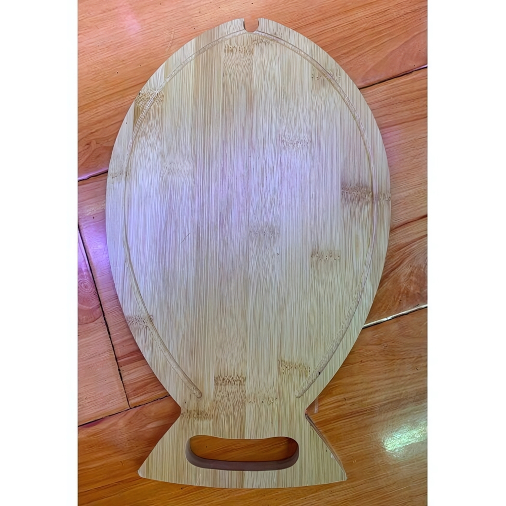 Доска бамбуковая для подачи и сервировки «SHEF» 32,5*20см Рыбка