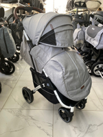 Коляска прогулочная Babalo 2023 Серый белая рама