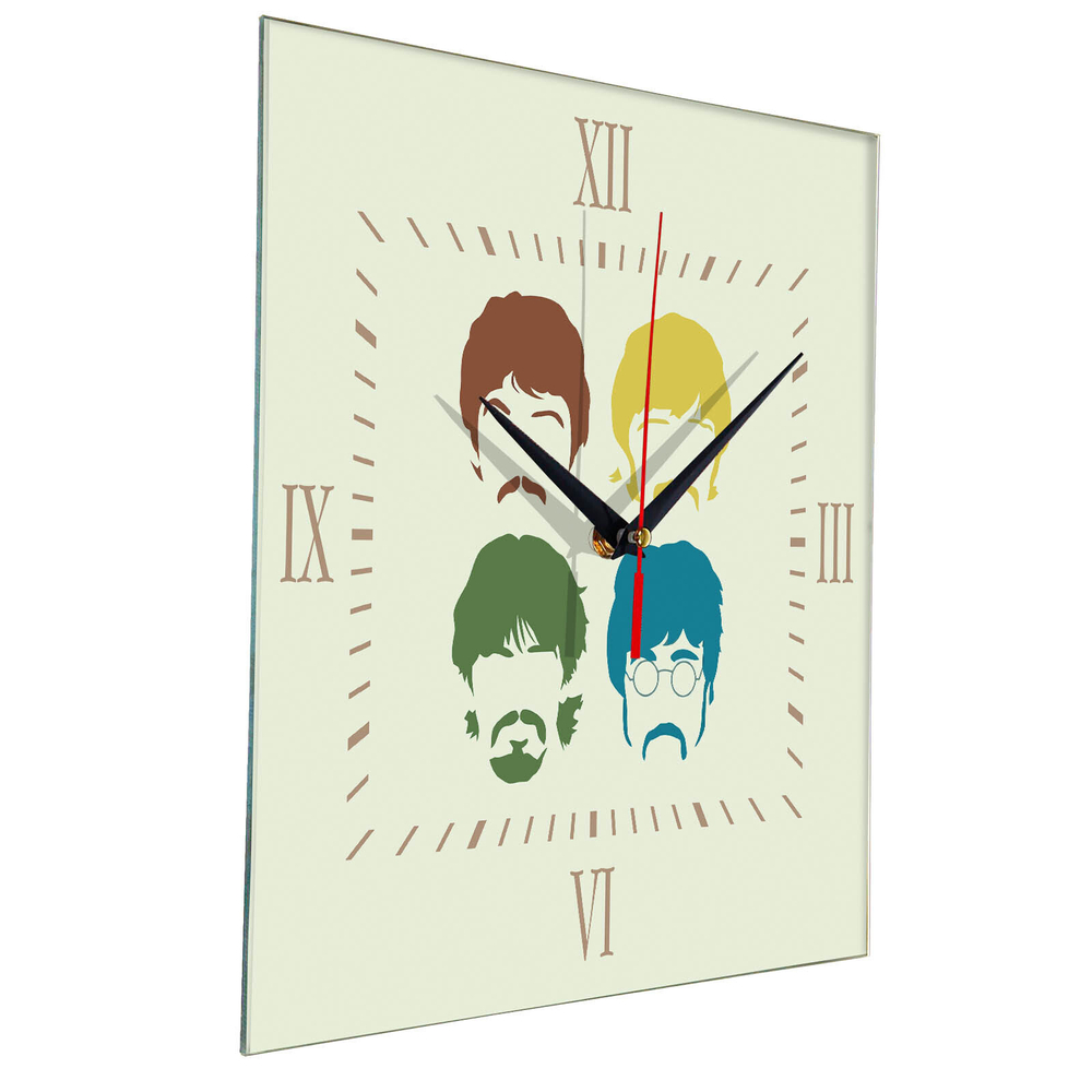 Настенные часы "the beatles faces" Декор для дома, подарок