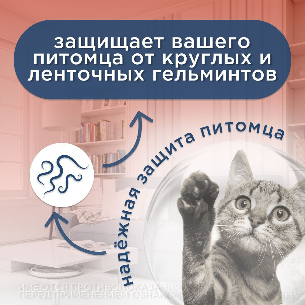 Суспензия от гельминтов для кошек и котят Празител, 15мл Празиквантел/Пирантел