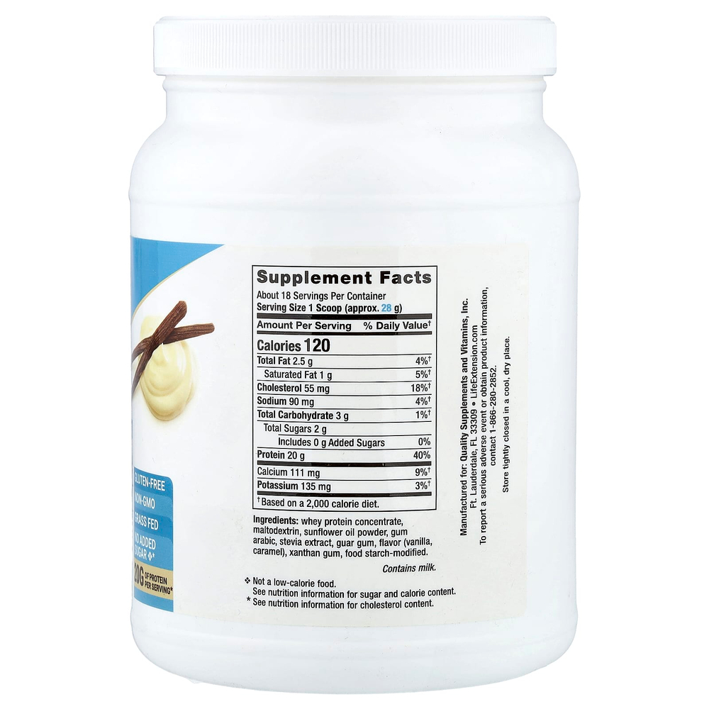Life Extension, Wellness Code®, концентрат сывороточного протеина, со вкусом ванили, 500 г (1,10 фунта)