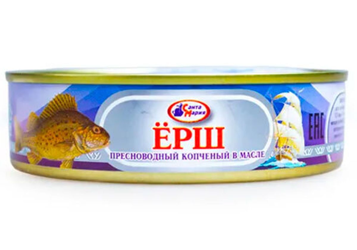 Ёрш копченый в масле, 170г