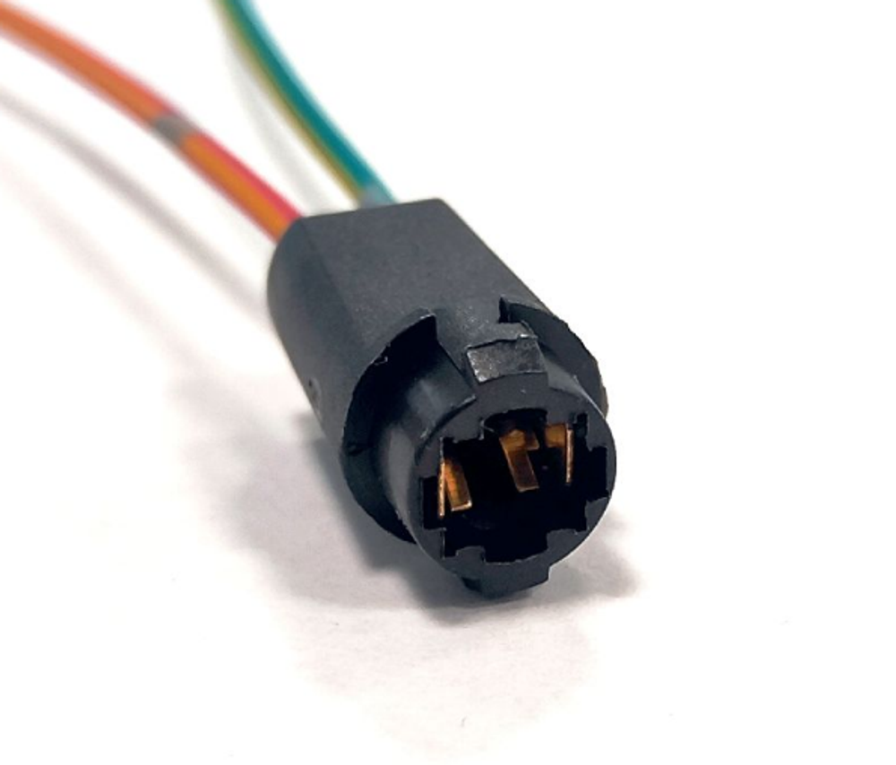 Разъем питания для лампы T5/W2*4.6d (пластиковый поворотный с проводами)