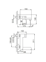 Смеситель для ванны Frap F3285-6