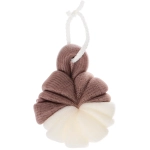 Мочалка нейлоновая «Premium - PORTENEGRO», цвет белый / капучино, 50гр, (ZIP пакет)