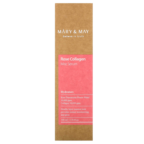 Mary & May, сыворотка-спрей с коллагеном и розой, 100 мл (3,38 жидк. унции)