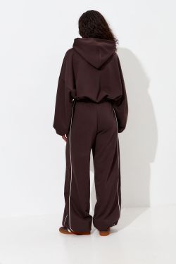 Худи укороченное "Âme Sirène" цвета шоколад