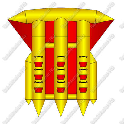 Тройной водный банан, мест для посадки 9, без усиления
