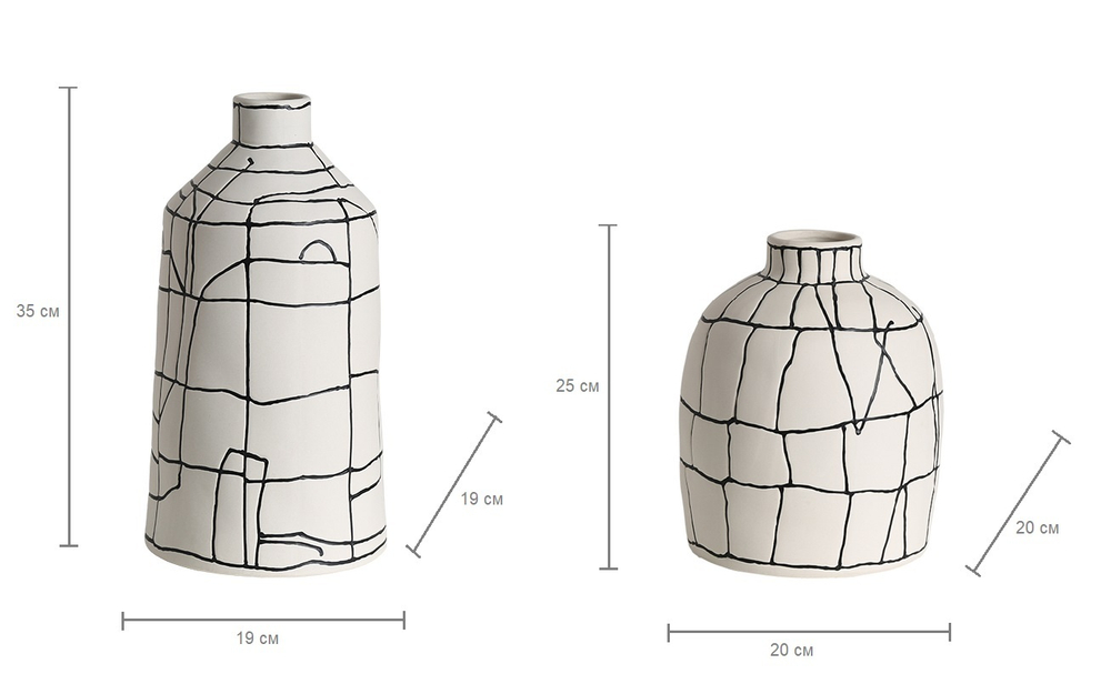 Ваза Black line narrow mouth vase B