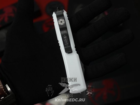 Фронтальный нож Microtech Ultratech Storm Trooper 121-1STD S/E с клинком из стали Böhler M390