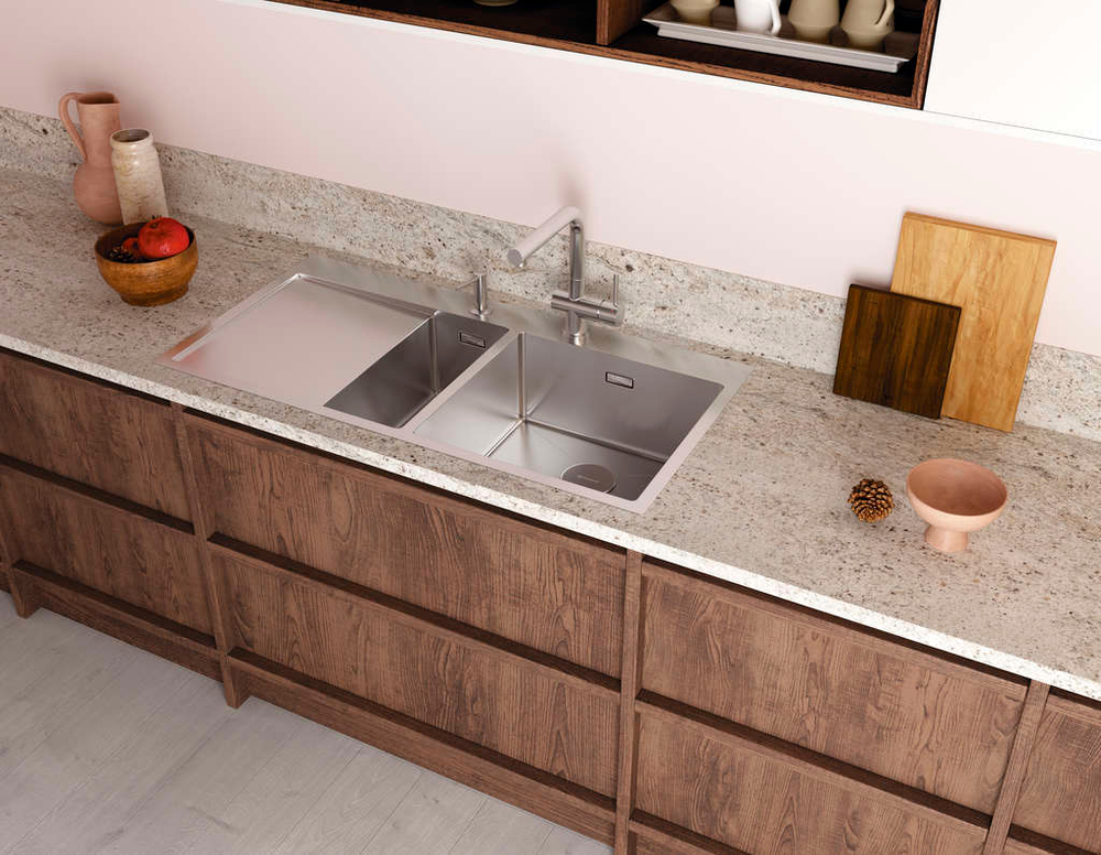 Мойка Omoikiri Akisame 100-2-R-IN нерж. сталь | Нержавеющая сталь