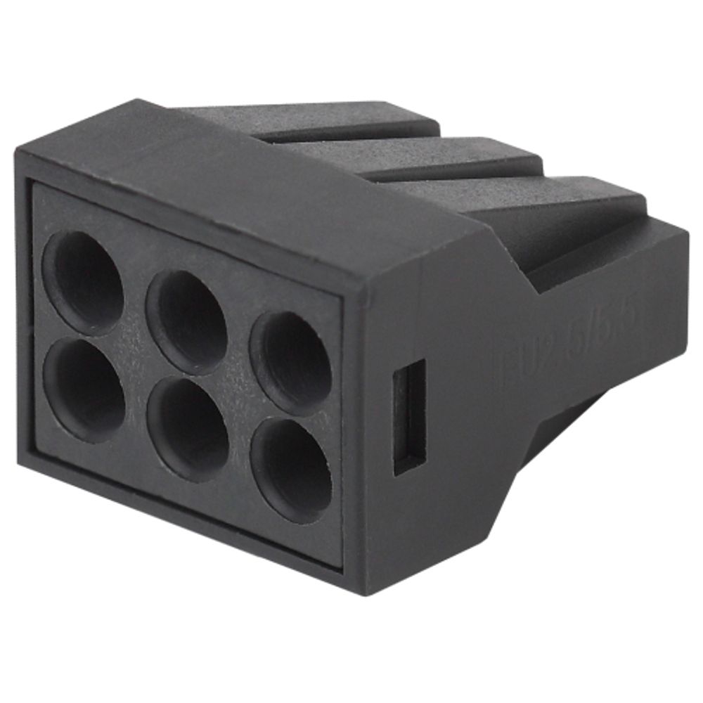 Клемма ЭРА с пастой серия 306 6 отверстий 0.5-2.5 мм2 упаковка 4 шт.