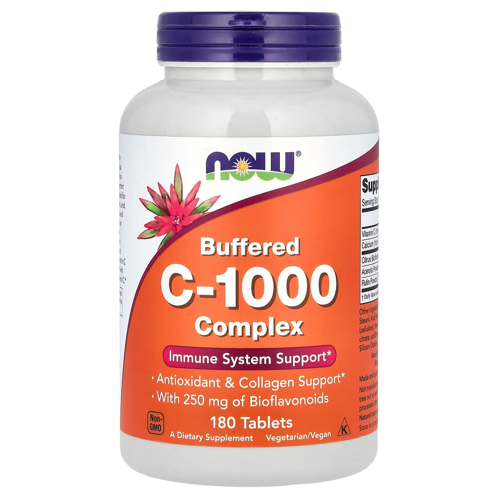 NOW Foods, комплекс буферизованного витамина C-1000, 180 таблеток