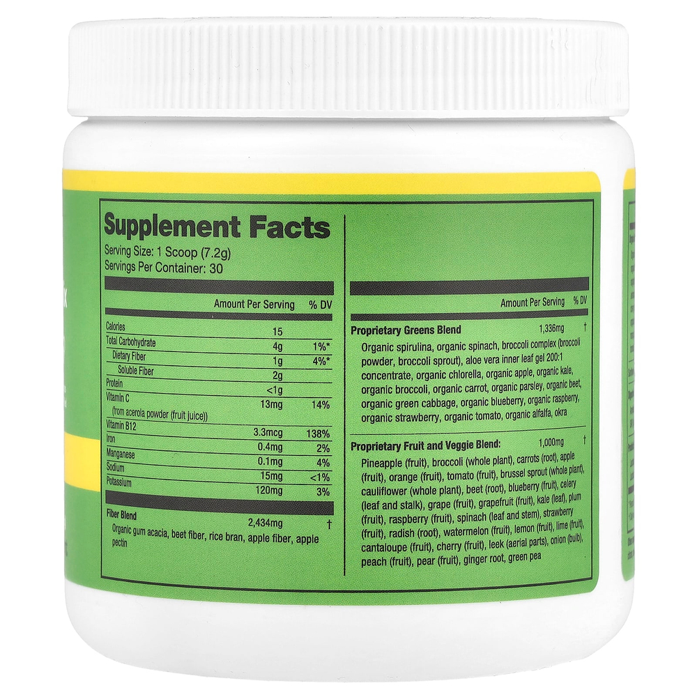 310 Nutrition, Greens, смесь суперфудов, яблоко и банан, 216 г (7,62 унции)