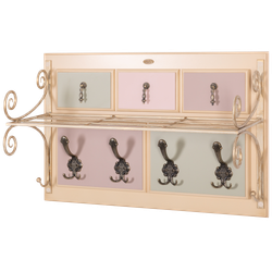 Вешалка настенная Пандора 1 Айвори Акварель