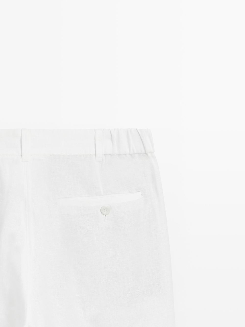 Massimo Dutti Зауженные льняные брюки, белый