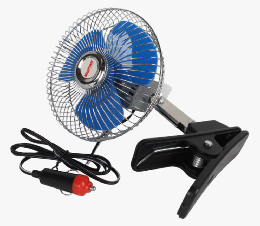 Вентилятор салона 6" на прищепке 24V MegaPower ТЕ-502В (433) -24  24V  502-24