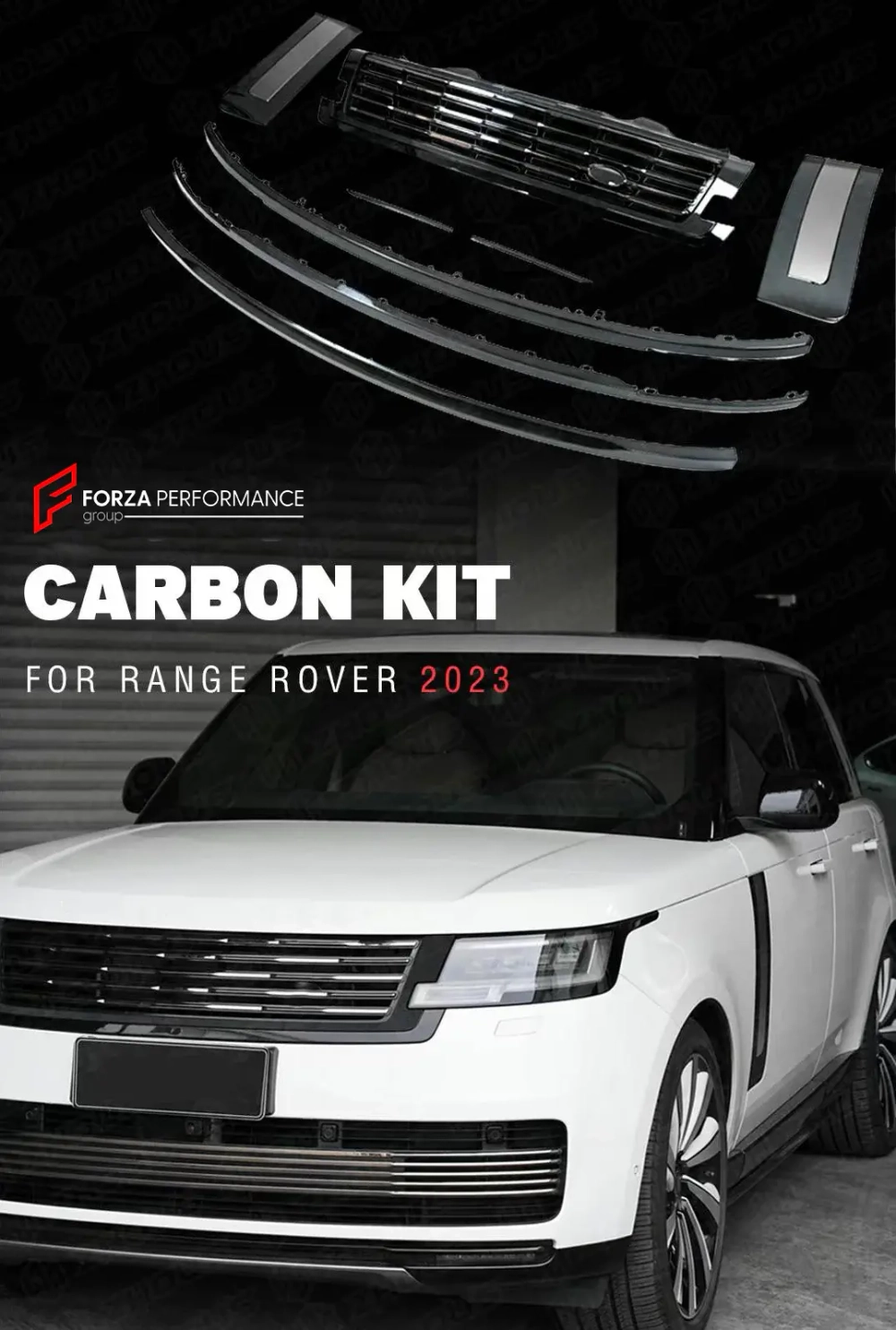 Карбоновый обвес для LAND ROVER RANGE ROVER L460 2022+ тюнинг Рейндж Ровер