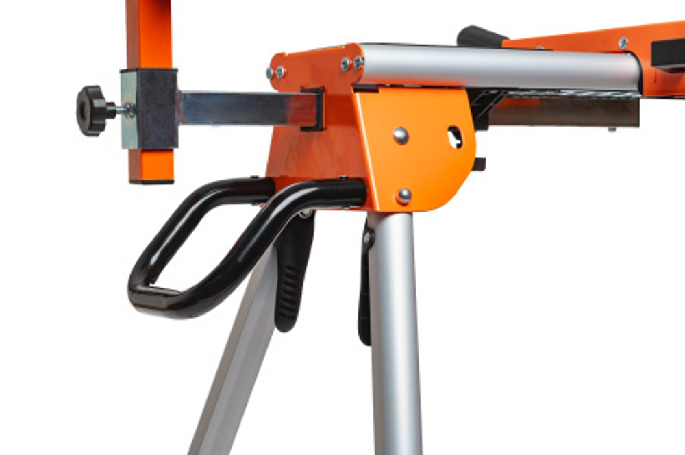 Стол рабочий для торцовочной пилы MMSS-01 (алюм., универс, склад, легкий, рег. длины, рукоять, колес