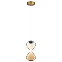 5093/4L PENDANT ODL25 357 античн.бронза/прозрачн./янтарный градиент/металл/стекло Подвес LED 4W 4000K 388Лм GLESSI
