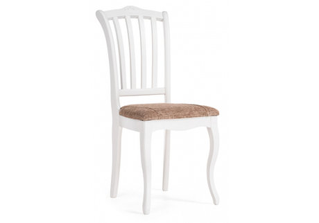Стул деревянный Woodville Виньетта белый, лайн белый люкс, ножки белые