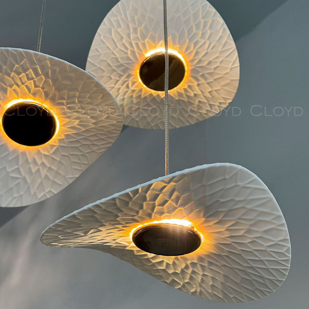 Подвесной светильник Cloyd FLOPPY P1 / Ø20 см - керамика - золото (арт.12501)