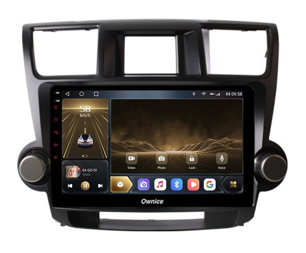 Штатная магнитола OWNICE OL-1431-1-U для Toyota Highlander 2007-2013 U40 на Android 12.0