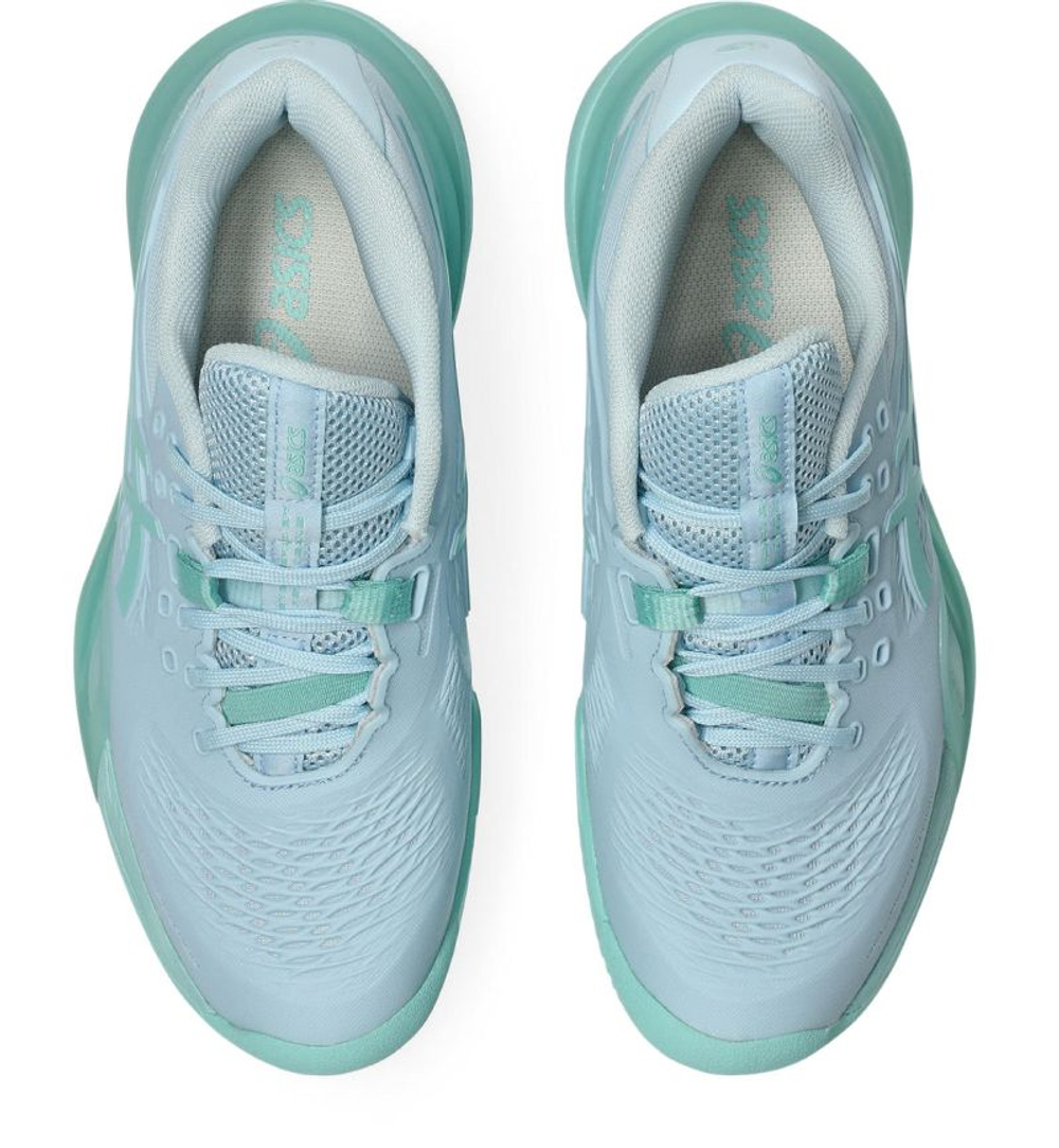 Женские теннисные кроссовки Asics Gel-Resolution X Clay - light blue/oasis green