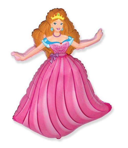 Шар фигура 99 см Принцесса розовый