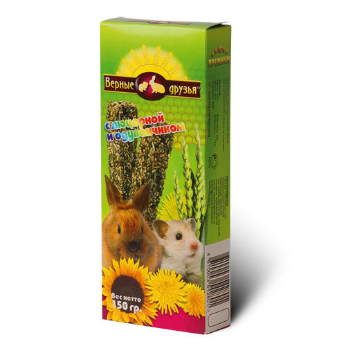 Верные друзья Лакомства для грызунов с Люцерной и одуванчиком, 150 г