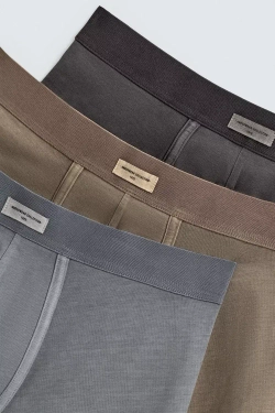 ZARA НАБОР ИЗ ТРЕХ ТРУСОВ-БОКСЕРОВ SOFT, РАЗНОЦВЕТНЫЙ