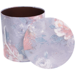 Коробка подарочная «Акварельные цветы» 19*19*18 см, серый