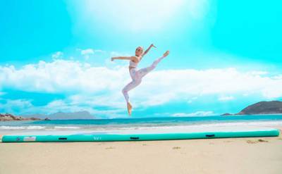 Надувной акробатический мат «Престиж» для центров 10×2×0,1 м