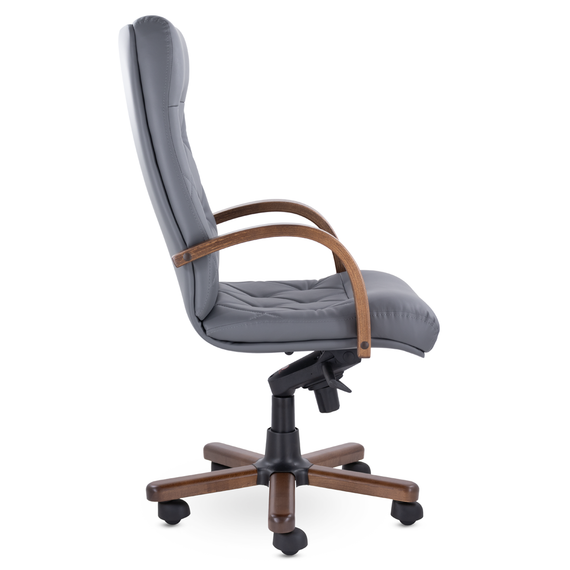 Кресло К-10 Верона В дерево D8 (темный орех) МБ S-0422 (темно-серый)