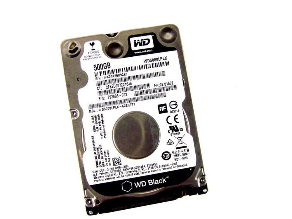 Жесткий диск 2.5 WD Black 500 гб (WD5000LPLX-08)