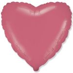 Шар (18''/46 см) Сердце, Коралловый, Макарунс, 1 шт.