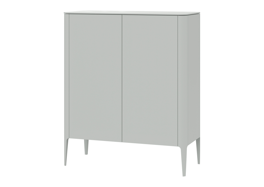Шкаф Type 2 двери низкий (светло-серый)