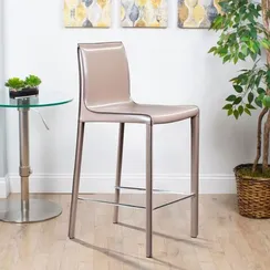 Полубарный стул Barrie 65 см кожа капучино