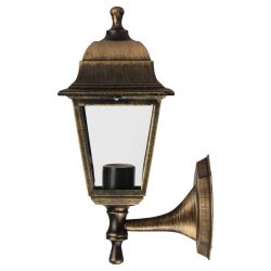 Садово-парковый светильник ЭРА НБУ 04-60-001 бронза 4 гранный настенный IP44 Е27 max60Вт | Садово-парковые светильники